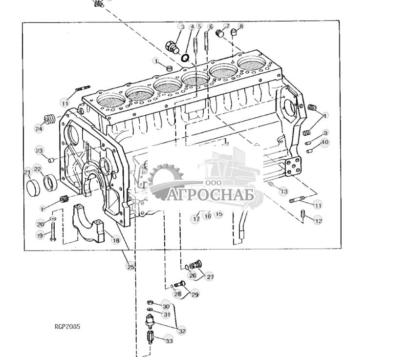 Cylinder Block, Fittings And Main Bearing Caps 